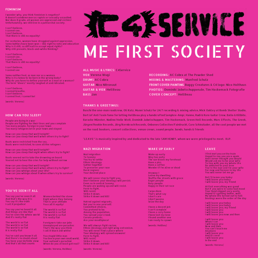 C4Service - Me First Society -PSR004 - InnerSleeve A